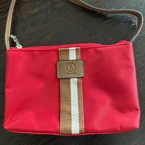 Bogner Red Mini Bag with Brown Accents